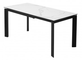 Стол CORNER 120 MATTE STATUARIO Белый мрамор матовый керамика, стекло/ черный каркас, ®DISAUR в Новом Уренгое - novyy-urengoy.mebel24.online | фото 5