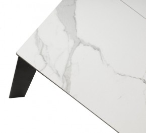 Стол CORNER 120 MATTE STATUARIO Белый мрамор матовый керамика, стекло/ черный каркас, ®DISAUR в Новом Уренгое - novyy-urengoy.mebel24.online | фото 8