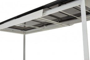 Стол CREMONA 140 HIGH GLOSS STATUARIO Белый мрамор глянцевый, керамика/ белый каркас, ®DISAUR в Новом Уренгое - novyy-urengoy.mebel24.online | фото 2