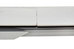 Стол CREMONA 140 HIGH GLOSS STATUARIO Белый мрамор глянцевый, керамика/ белый каркас, ®DISAUR в Новом Уренгое - novyy-urengoy.mebel24.online | фото 3