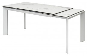 Стол CREMONA 140 HIGH GLOSS STATUARIO Белый мрамор глянцевый, керамика/ белый каркас, ®DISAUR в Новом Уренгое - novyy-urengoy.mebel24.online | фото 7