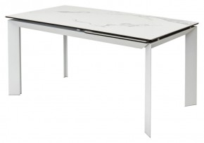 Стол CREMONA 140 HIGH GLOSS STATUARIO Белый мрамор глянцевый, керамика/ белый каркас, ®DISAUR в Новом Уренгое - novyy-urengoy.mebel24.online | фото 9