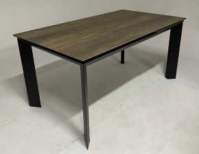 Стол CREMONA 140 KL-61 под дерево, итальянская керамика/ черный каркас, ®DISAUR в Новом Уренгое - novyy-urengoy.mebel24.online | фото 2