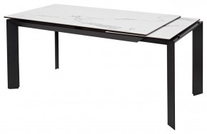 Стол CREMONA 140 MATTE STATUARIO Белый мрамор матовый, керамика/ черный каркас, ®DISAUR в Новом Уренгое - novyy-urengoy.mebel24.online | фото 6