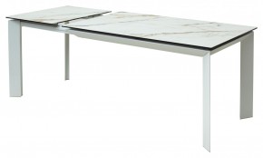Стол CREMONA 160 KL-188 Контрастный мрамор / белый каркас, ®DISAUR в Новом Уренгое - novyy-urengoy.mebel24.online | фото 6