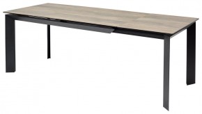 Стол CREMONA 180 KL-61 Под дерево, итальянская керамика / черный каркас, ®DISAUR в Новом Уренгое - novyy-urengoy.mebel24.online | фото 1