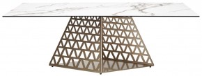 Стол ENNA 220 KL-188 Контрастный мрамор матовый, итальянская керамика/ каркас цвета шампань, ®DISAUR в Новом Уренгое - novyy-urengoy.mebel24.online | фото 10