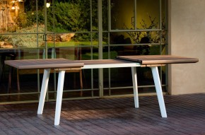 Стол Гармония раздвижной (Harmony Extendable) белый-капучино в Новом Уренгое - novyy-urengoy.mebel24.online | фото 3