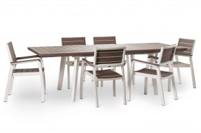 Стол Гармония раздвижной (Harmony Extendable) белый-капучино в Новом Уренгое - novyy-urengoy.mebel24.online | фото 6