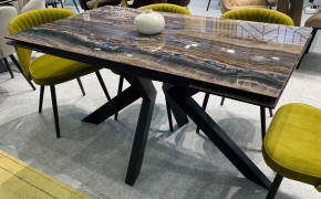 Стол Кентукки 3 140 ЯШМА, стекло / ЧЕРНЫЙ, М-City в Новом Уренгое - novyy-urengoy.mebel24.online | фото 7