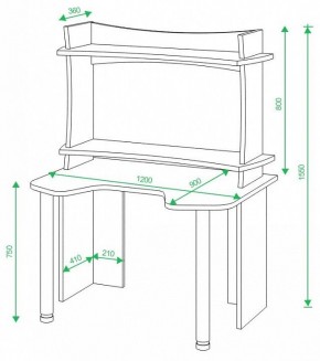 Стол компьютерный Домино lite СКЛ-Игр120 в Новом Уренгое - novyy-urengoy.mebel24.online | фото 2