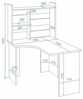 Стол компьютерный Домино Lite СКЛ-Угл120+НКЛ-100 в Новом Уренгое - novyy-urengoy.mebel24.online | фото 2