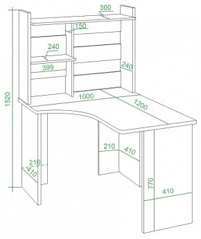 Стол компьютерный Домино Lite СКЛ-Угл120+НКЛ-100 в Новом Уренгое - novyy-urengoy.mebel24.online | фото 3