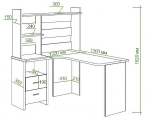 Стол компьютерный Домино Lite СКЛ-Угл130+НКЛ-120 в Новом Уренгое - novyy-urengoy.mebel24.online | фото 2