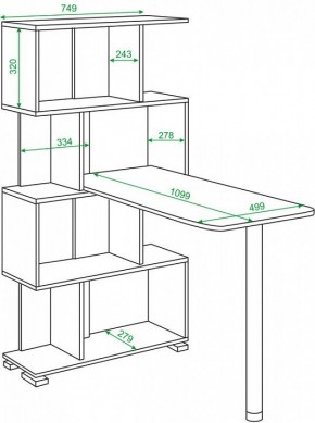 Стол компьютерный Домино нельсон СЛ-5-4СТ в Новом Уренгое - novyy-urengoy.mebel24.online | фото 2