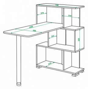 Стол компьютерный Домино СЛ-5-3СТ в Новом Уренгое - novyy-urengoy.mebel24.online | фото 2