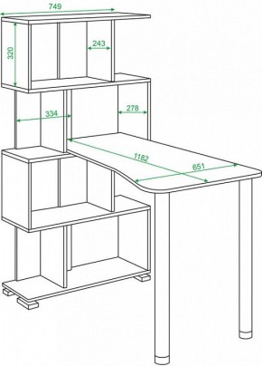 Стол компьютерный Домино СЛ-5-4СТ-2+БД+БЯ в Новом Уренгое - novyy-urengoy.mebel24.online | фото 2