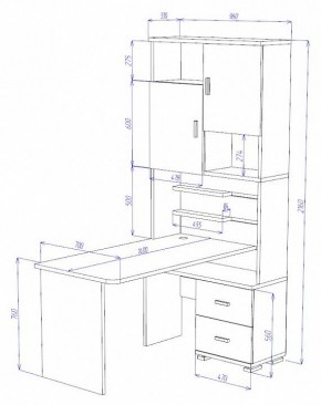 Стол компьютерный Домино СР-720/140 в Новом Уренгое - novyy-urengoy.mebel24.online | фото 2