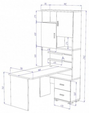 Стол компьютерный Домино СР-720/160 в Новом Уренгое - novyy-urengoy.mebel24.online | фото 2