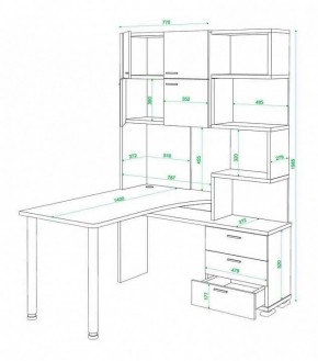 Стол компьютерный Латте СР-500М140 в Новом Уренгое - novyy-urengoy.mebel24.online | фото 3