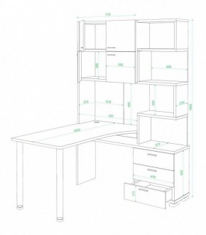 Стол компьютерный Латте СР-500М160 в Новом Уренгое - novyy-urengoy.mebel24.online | фото 3