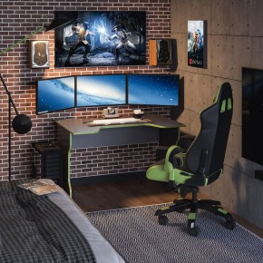 Стол компьютерный ВАРДИГ K1 120x82, антрацит/лайм в Новом Уренгое - novyy-urengoy.mebel24.online | фото 4