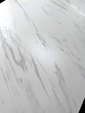 Стол MATERA 160 MARBLES KL-99 Белый мрамор матовый, итальянская керамика/ черный каркас, ®DISAUR в Новом Уренгое - novyy-urengoy.mebel24.online | фото 3