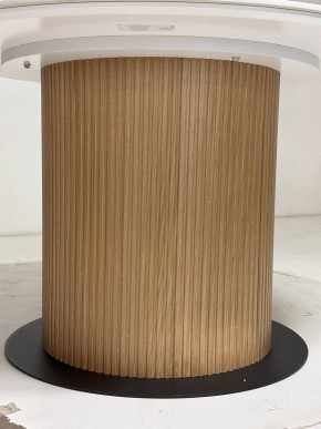 Стол MESA D120 цвет БЕЛЫЙ МРАМОР M326 / Каркас OAK, ®DISAUR в Новом Уренгое - novyy-urengoy.mebel24.online | фото 4
