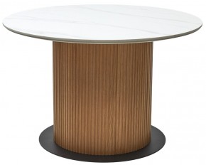 Стол MESA D120 цвет БЕЛЫЙ МРАМОР M326 / Каркас OAK, ®DISAUR в Новом Уренгое - novyy-urengoy.mebel24.online | фото 9