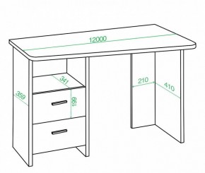 Стол письменный Домино Lite СКЛ-Трап120 в Новом Уренгое - novyy-urengoy.mebel24.online | фото 2