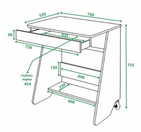 Стол письменный Домино СК-7 в Новом Уренгое - novyy-urengoy.mebel24.online | фото 2