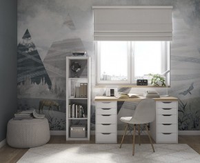 Стол письменный Ингар 2/55 140x75x55, дуб беленый/белый в Новом Уренгое - novyy-urengoy.mebel24.online | фото 4