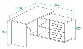 Стол письменный КСТ-109Л в Новом Уренгое - novyy-urengoy.mebel24.online | фото 3