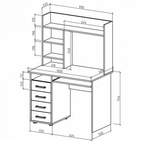 Стол письменный Остин в Новом Уренгое - novyy-urengoy.mebel24.online | фото 3