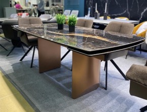 Стол ПУАНТО 200 TITANIUM LAWA NERO, керамика / МЕДЬ каркас М-City в Новом Уренгое - novyy-urengoy.mebel24.online | фото 2