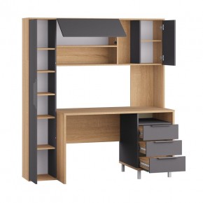 Стол рабочий 12.95 N Комфорт (Дуб сонома, Темно - серый U2601) в Новом Уренгое - novyy-urengoy.mebel24.online | фото 2