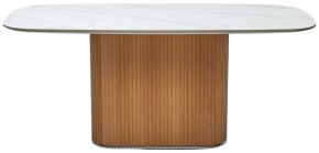 Стол TAMPA 180 цвет БЕЛЫЙ МРАМОР M326, керамика / Каркас OAK, ®DISAUR в Новом Уренгое - novyy-urengoy.mebel24.online | фото 9