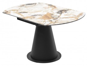 Стол TERAMO 135 GLOSS GRAND JADE SOLID CERAMIC, керамика, поворотн.механизм / Черный каркас, ®DISAUR в Новом Уренгое - novyy-urengoy.mebel24.online | фото 11