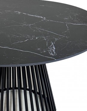 Стол TERNI 120 MATT BLACK MARBLE SOLID CERAMIC Черный мрамор матовый, керамика /Черн.каркас, ®DISAUR в Новом Уренгое - novyy-urengoy.mebel24.online | фото 4