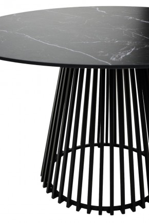 Стол TERNI 120 MATT BLACK MARBLE SOLID CERAMIC Черный мрамор матовый, керамика /Черн.каркас, ®DISAUR в Новом Уренгое - novyy-urengoy.mebel24.online | фото 5