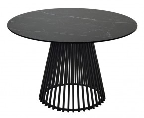 Стол TERNI 120 MATT BLACK MARBLE SOLID CERAMIC Черный мрамор матовый, керамика /Черн.каркас, ®DISAUR в Новом Уренгое - novyy-urengoy.mebel24.online | фото 8