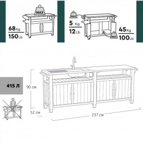 Столик для барбекю 415 Л (Unity Chef 415 L) графит в Новом Уренгое - novyy-urengoy.mebel24.online | фото 2