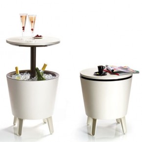Столик-холодильник COOL BAR крем-шоколад в Новом Уренгое - novyy-urengoy.mebel24.online | фото 1