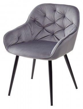Стул BREEZE BLUVEL-14 GREY, велюр / черный каркас М-City в Новом Уренгое - novyy-urengoy.mebel24.online | фото 1