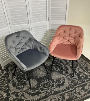 Стул BREEZE BLUVEL-14 GREY, велюр / черный каркас М-City в Новом Уренгое - novyy-urengoy.mebel24.online | фото 3