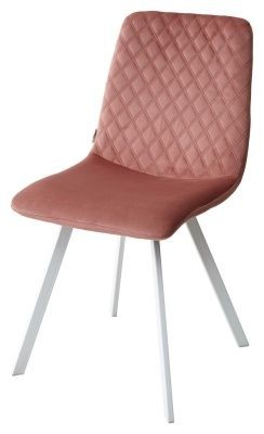 Стул DAIQUIRI BLUVEL-52 PINK / белый каркас, велюр М-City в Новом Уренгое - novyy-urengoy.mebel24.online | фото 1