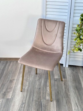 Стул ELLI BLUVEL-40 Бежевый, велюр / золотой каркас М-City в Новом Уренгое - novyy-urengoy.mebel24.online | фото 3