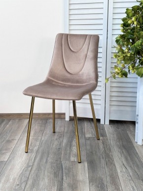 Стул ELLI BLUVEL-40 Бежевый, велюр / золотой каркас М-City в Новом Уренгое - novyy-urengoy.mebel24.online | фото 4