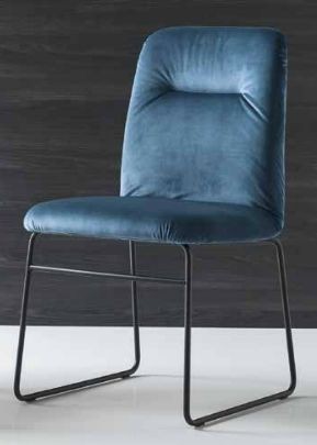 Стул GRETA CB/1904 MET.P15 MATT BLACK/ VENICE S0J OCEAN BLUE в Новом Уренгое - novyy-urengoy.mebel24.online | фото