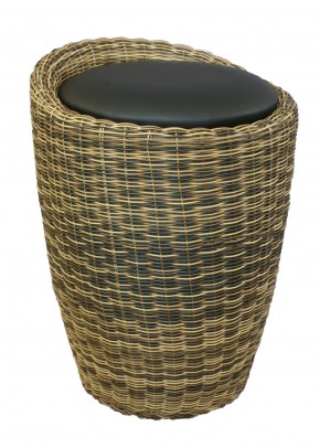 Табурет с местом для хранения LM-1100Rattan, чёрный в Новом Уренгое - novyy-urengoy.mebel24.online | фото